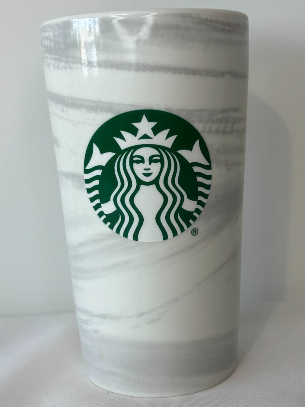 Starbucks 2020 Ceramic White & Grey Marble Travel Coffee Mug